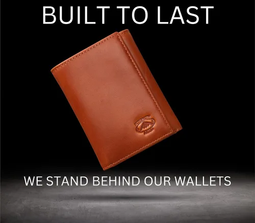 Vista 6 de Stealth Mode Trifold portafolios de piel RFID bloqueo, bolso para hombres
