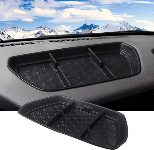 Vista 9 de CDEFG 2 piezas para Nissan Frontier 2022 2023 2024 Organizador de consola central 2022-2024 Nissan Frontier Camión Organizador de tablero Caja