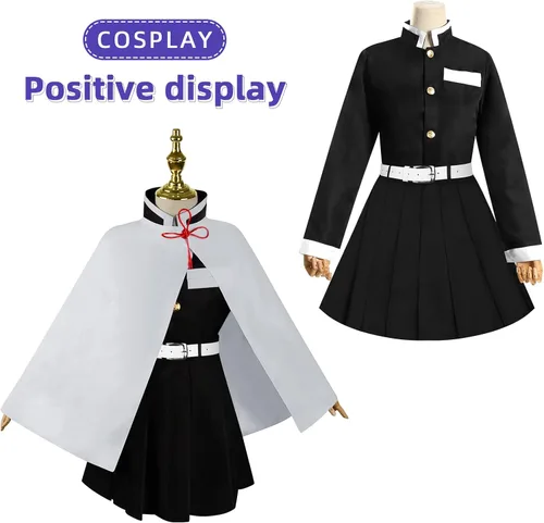 Vista 3 de Conjunto de disfraz de NC disfraz de Demon Slayer vestido de anime para fiesta de Halloween Kamado Nezuko Shinobu Tanjirou Zenitsu para hombre