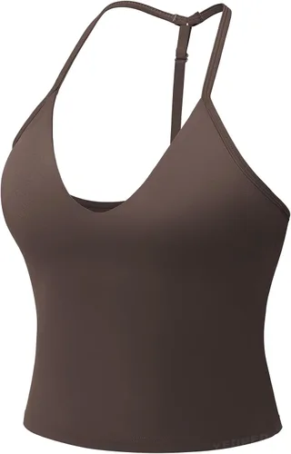 Vista 8 de YEOREO CoreFlex Impact Halter - Camiseta sin mangas para mujer Negro