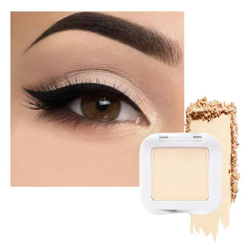 Vista 31 de evpct Paleta de sombra de ojos con purpurina dorada champán, color nude dorado rosa brillante crema brillante paleta de sombra de ojos iluminadora