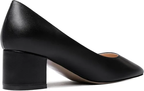 Vista 5 de WAYDERNS Zapatos de tacón bajo grueso con punta redonda mate para mujer, 2 pulgadas