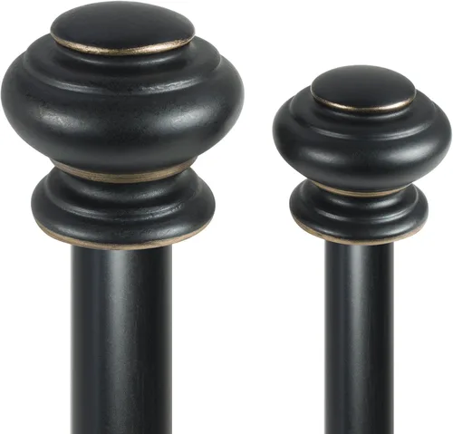 Vista 4 de Set de varillas para cortinas de arena doble telescópicas Decopolitan Urn, 36-72", bronce antiguo