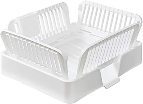 Vista 7 de Sanko 058577 Plastic Drainer, Brown Stream, Collapsible Drainer, No.2, Horizontal Shape, Made in Japan