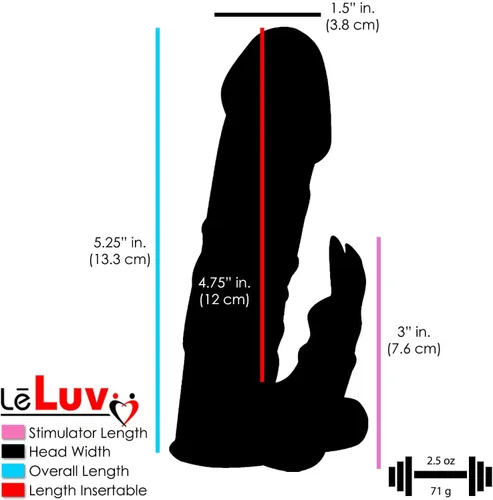 Vista 3 de LeLuv Reemplazo de la manga del pene para Deep Diver Tickler - Conejo texturizado macho o consolador mejora
