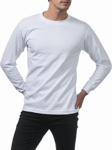 Vista 3 de Pro Club Camiseta de manga larga de algodón cómodo para hombre