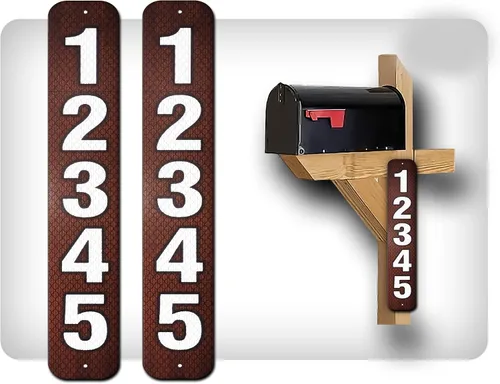 Vista 36 de Curb N Sign - Placas de números para buzón – 3 x 10 pulgadas hechas de aluminio reflectante de alta calidad – Números de buzón súper reflectantes