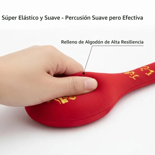 Vista 3 de Operitacx Martillo de masaje manual con agarre, martillo de cuerpo de acupuntura de algodón para promover la circulación sanguínea para la espalda