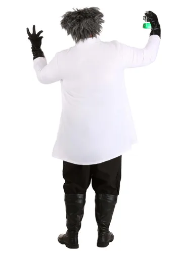 Vista 2 de Disfraz de Científico Loco para Hombre Tallas Extras Multicolor