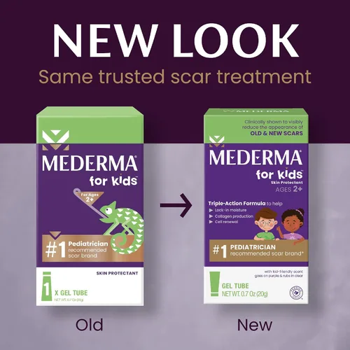 Vista 4 de Gel para cicatrices Mederma para niños - Reduce la apariencia de cicatrices viejas y nuevas de cortes, quemaduras, cirugía, picaduras de insectos