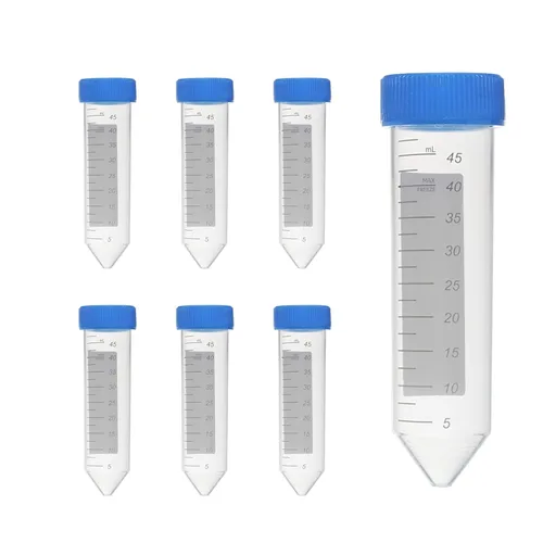 Vista 7 de 25 tubos de centrífuga cónicos de 0.5 fl oz, tubo de ensayo de plástico con graduación impresa y punto de escritura, no pirogénico, sin