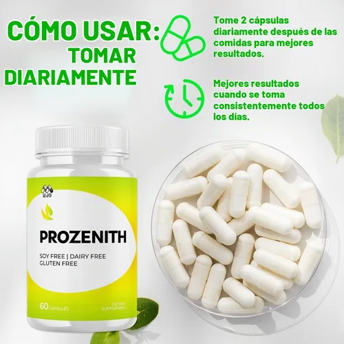 Vista 5 de Paquete de 2 cápsulas Prozenith, suplemento oficial de Prozenith (120 cápsulas)