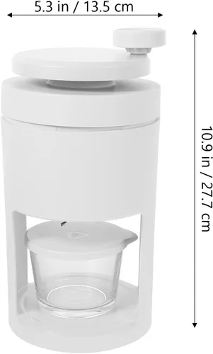 Vista 2 de VALICLUD Manual Crushed Ice Machine with Detachable Ice Mold for Home Use Suitable for Slushies and Snow Cones White 27×15×13.6cm