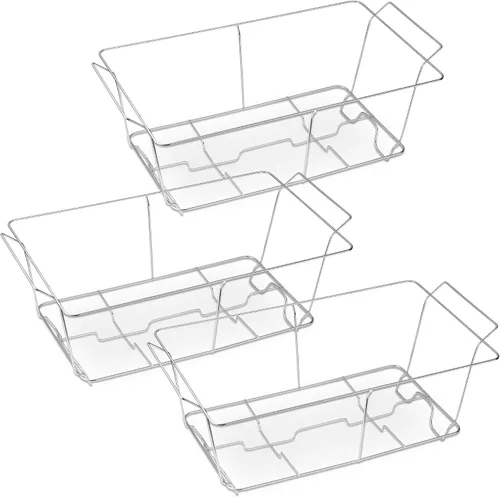 Vista 9 de Juego de Bandejas Calentaplatos Desechables para Buffet - Bandejas Calentadoras de Alimentos para Buffet - Calentadores de Alimentos para Fiestas