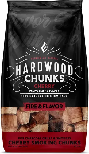 Vista 15 de Fire & Flavor Trozos de Madera de Manzana para Ahumar y Asar a la Parrilla - Totalmente Naturales, de Larga Duración con un Sabor Ligeramente Dulce