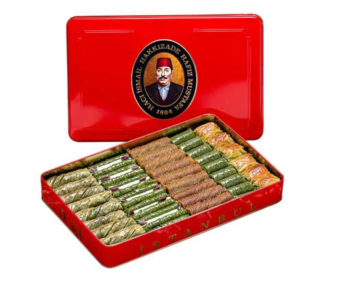 Vista 52 de Hafiz Mustafa 1864 Istanbul Baklava - Caja de pastelería - Bocadillos de postre de Baklava horneados hechos de hojas de masa filo fresca, pistacho