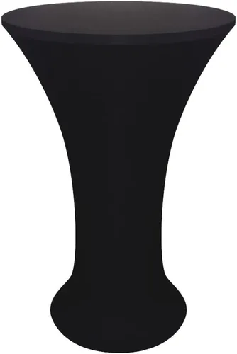 Vista 18 de JISEN Mantel redondo elástico de licra para cóctel ajustado, con tapa de mesa, 18-22 pulgadas, A-Negro
