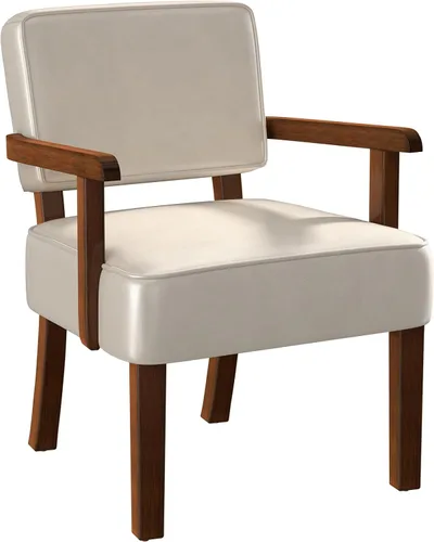 Vista 23 de FAGAGA Juego de 2 sillas de acento de pana con mesa, sillones modernos de mediados de siglo con marco de madera maciza, sillas de lectura y descanso