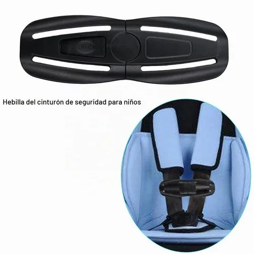 Vista 4 de Clip de clip para arnés de asiento con hebilla de repuesto universal para cochecito de bebé y niños, protector ajustable
