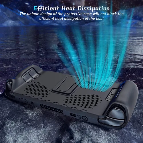 Vista 5 de Cooget - Funda protectora de poliuretano termoplástico con soporte y protector de pantalla a prueba de golpes antideslizante anticolisión