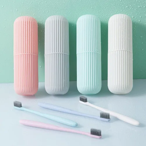 Vista 3 de GLEAVI Tootpaste - Soporte portátil para cepillos de dientes, estuche de viaje para pasta de dientes, contenedor de plástico para cepillos