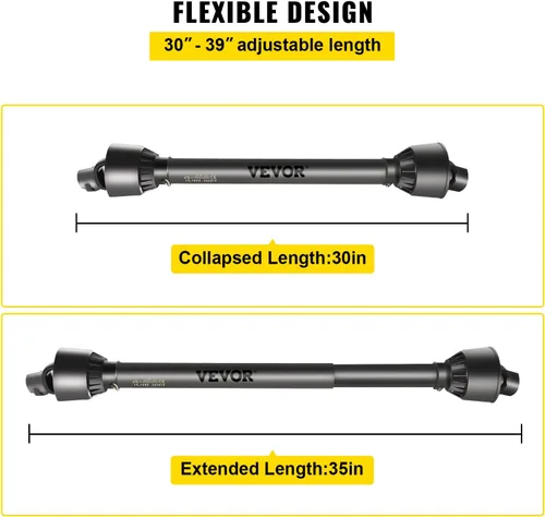 Vista 4 de VEVOR Eje de transmisión PTO, Eje de transmisión PTO de 1-3/8", Eje de transmisión PTO con 6 ranuras para tractor y extremo redondo