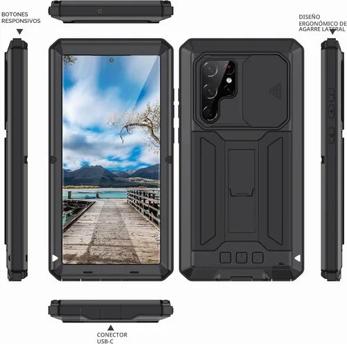 Vista 3 de Lunivop - Carcasa para Samsung Galaxy s22 Ultra de 6,8 pulgadas, color negro