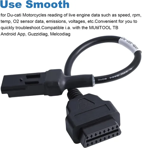 Vista 4 de Cable adaptador de 4 pines a 16 pines macho a OBD2 hembra diagnóstico de fallas de motor OBD2 y detector se adapta a Du-ca-ti Dduu-CAA-ttii Motorcy