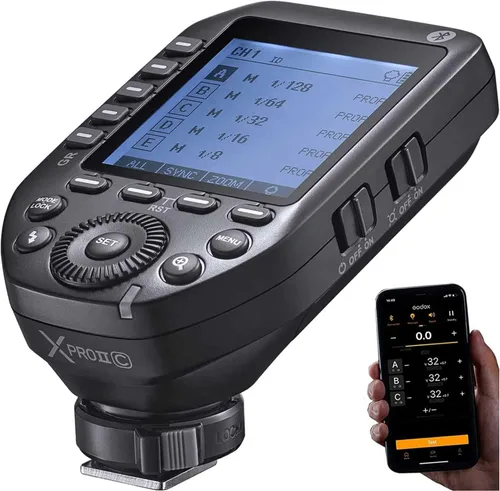 Vista 9 de Godox Disparador de flash inalámbrico XProII-S TTL para cámara Sony, disparador remoto Bluetooth Control by Smartphone or Tablet APP,2.4G, 1/8000s