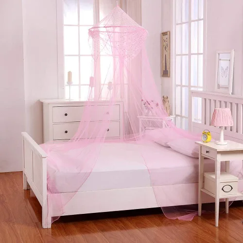 Vista 3 de Cotton Loft Raisinette - Toldo de cama plegable para niños, tamaño único, color rosa