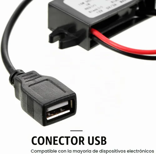 Vista 5 de Weewooday 12 V a 5 V convertidor DC módulo buck adaptador de alimentación USB convertidor de alimentación para coche regulador (1 pieza)