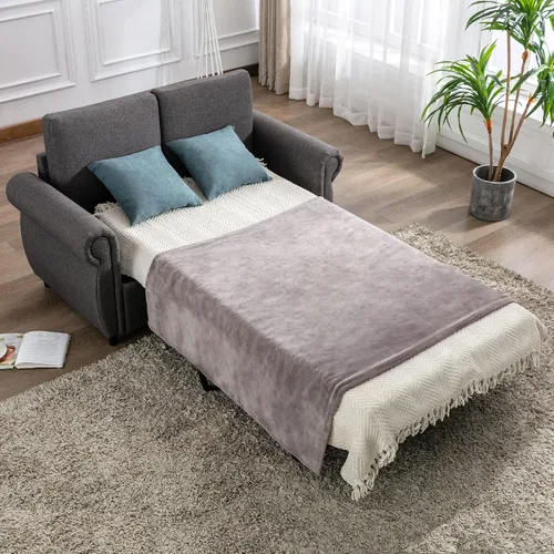 Vista 10 de Sofá cama pequeño para sala de estar o dormitorio, incluye cama extraíble