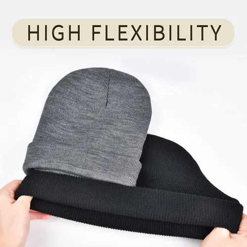 Vista 4 de ZOORON Gorro para hombre y mujer, gorro holgado para invierno, cálido, gorro de calavera, unisex