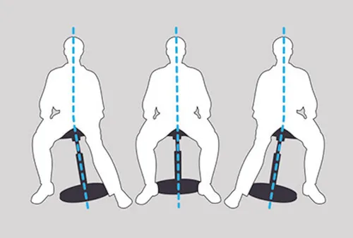 Vista 7 de KORE Design - Silla tambaleante para adolescente/universidad, sillas ergonómicas para computadora, taburete de oficina ajustable seguro, dormitorio