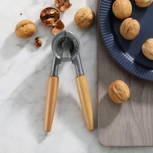 Vista 6 de New Star Foodservice 28234 Pecan y cascanueces resistentes con asas de madera