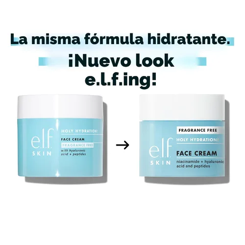 Vista 4 de e.l.f. SKIN Holy Hydration! Crema facial, sin fragancia, suave, no grasosa, ligera, nutritiva, hidrata, suaviza, se absorbe rápidamente, adecuada