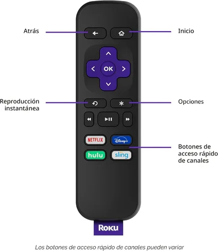 Vista 4 de Roku Premiere Reproductor multimedia de streaming HD/4K/HDR, mando a distancia simple y cable HDMI premium, negro
