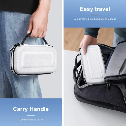 Vista 6 de Benazcap Funda de transporte compatible con consola Nintendo SwitchSwitch OLED, con compartimento de almacenamiento de 10 juegos, funda protectora