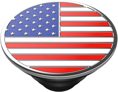 Vista 4 de PopSockets Agarre adhesivo para teléfono, soporte, soporte para teléfono, esmalte - Old Glory