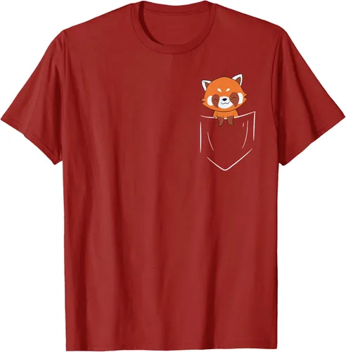 Vista 62 de Funny Red Panda In Pocket - Camiseta con bolsillo, Negro, S
