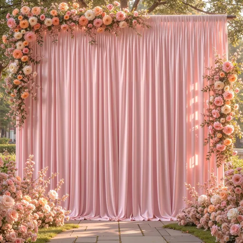 Vista 41 de Cortinas de fondo azul bebé de 8 x 10 pies para bodas, cortinas de fondo de poliéster sin arrugas, para baby shower, fiestas de cumpleaños