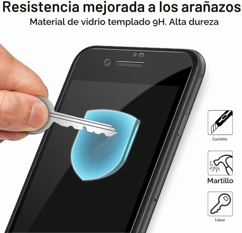 Vista 5 de JETech Protector de pantalla para iPhone SE 3/2, iPhone 8/7, negro, paquete de 3