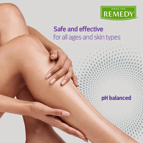 Vista 6 de Medline Remedy Crema para la piel especializada, sin fragancia (16 onzas), 1.5% de dimeticona, hidratante nutritiva para piel seca, sin sulfatos