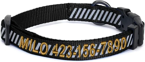 Vista 36 de Collar de entrenamiento reflectante para perros, de la marca Pawtitas, Negro