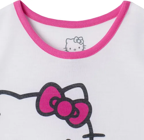 Vista 2 de Hello Kitty Girls Pajama Pants and Sleep Shirt Sets 4 Piece PJ Top and Bottom Sleepwear Set for Girls Pajamas for Kids