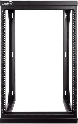 Vista 11 de NavePoint Rack de servidores 6U con puerta batiente, rack de montaje en pared para equipos de TI y AV de 19 pulgadas, 18 pies de profundidad