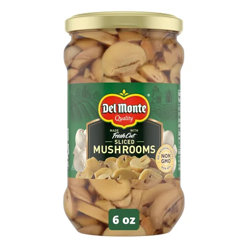 Vista 6 de Del Monte Rebanadas de champiñones 6 oz. Tarro, paquete de 12