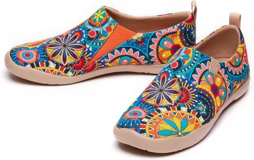Vista 8 de UIN - Zapatos de viaje de lona pintada para mujer