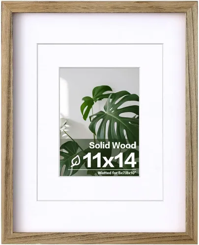 Vista 104 de Egofine - Portarretratos de 4 x 6 pulgadas, de madera maciza con plexiglás, para fotos de 3.5 x 5 con paspartú o de 4 x 6 sin paspartú, para colocar