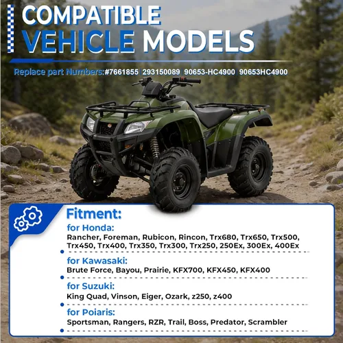 Vista 8 de AUTOKAY 100 piezas ATV UTV remaches de sujeción de cuerpo Push Pin Fender Clips Fit para Suzuki King Quad Vinson para Honda Acura Rancher Can Am
